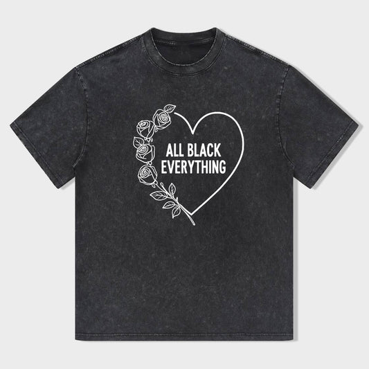 All Black Everything Heart Graphic T-Shirt