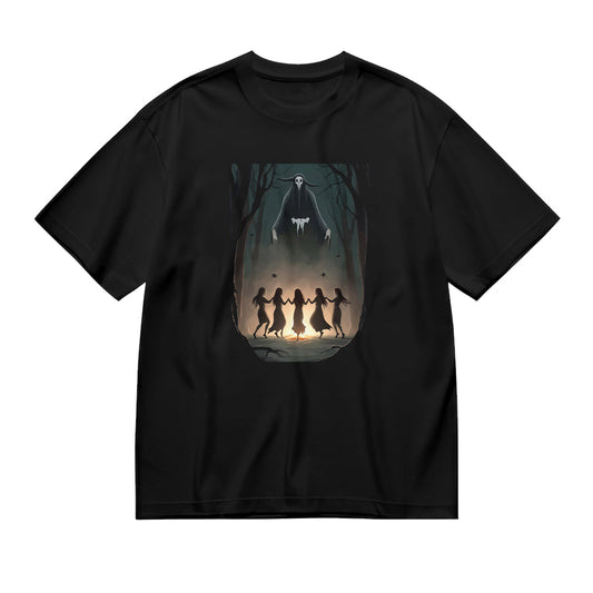 Mysterious Forest Silhouette Art Graphic T-Shirt