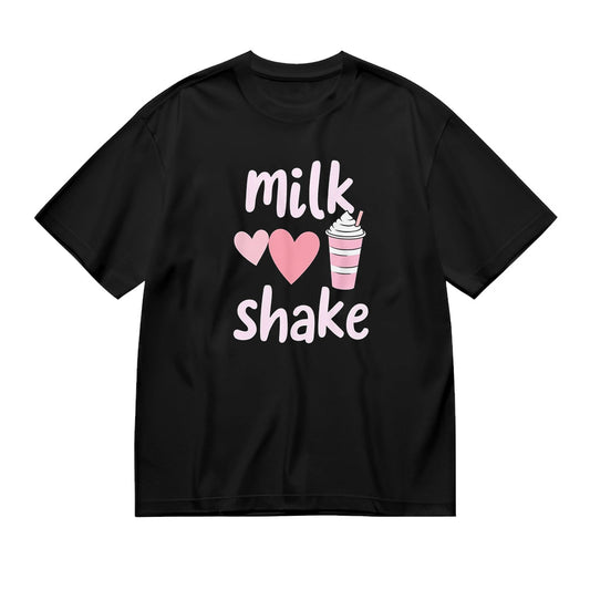 Milkshake Lover Black T-Shirt