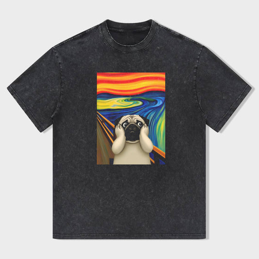 Scream Pug Art Print Men's Graphic T-Shirt
