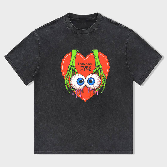 Unique Heart Monster Design Graphic T-Shirt