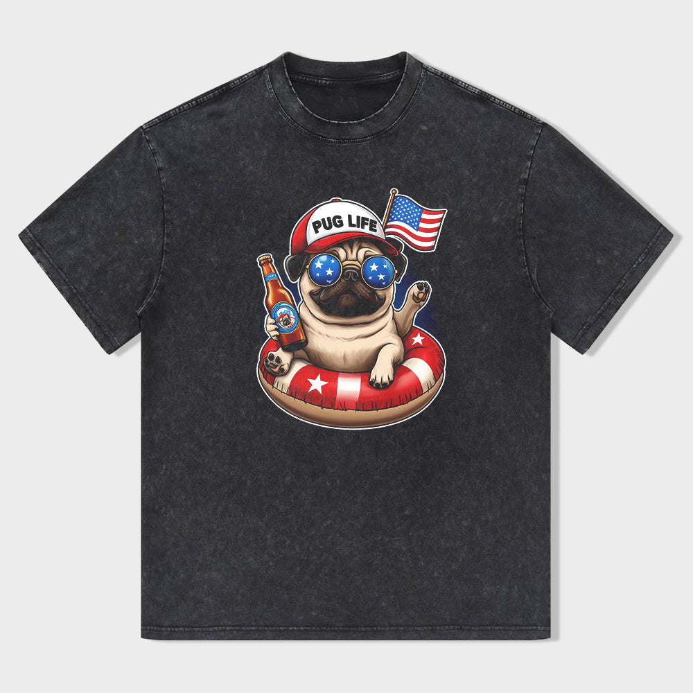 Pug Life Summer Graphic T-Shirt