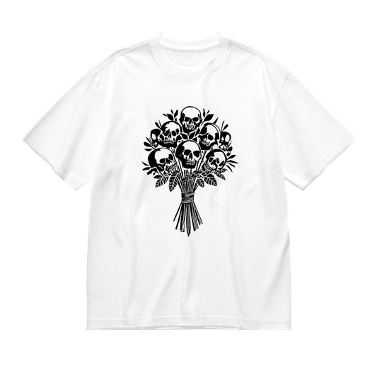 Skull Bouquet Graphic Print Men's Casual T-Shirt