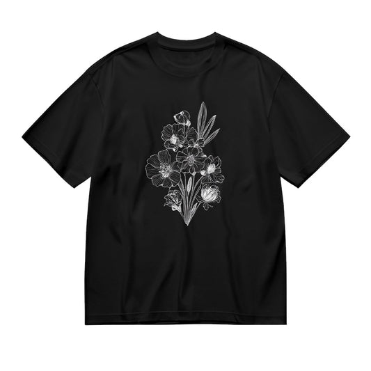 Black Floral Graphic T-Shirt