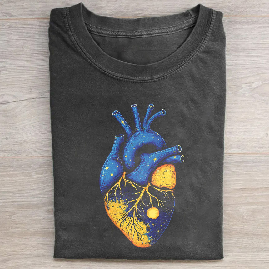 Galactic Heart Design Men's Graphic T-Shirt