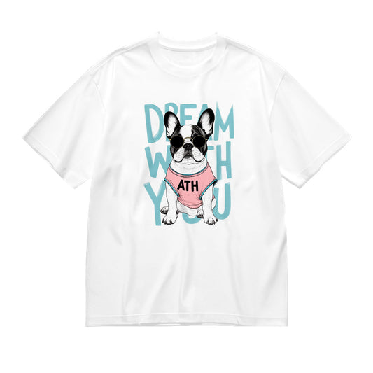 Dream With You Cute Dog Graphic T-Shirt