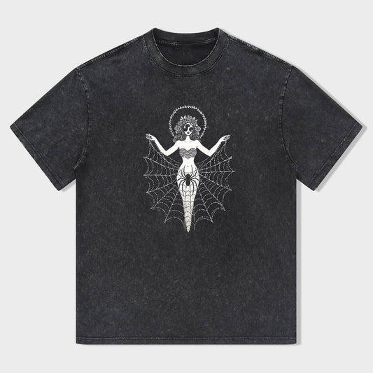 Spiderweb Mermaid Graphic T-Shirt