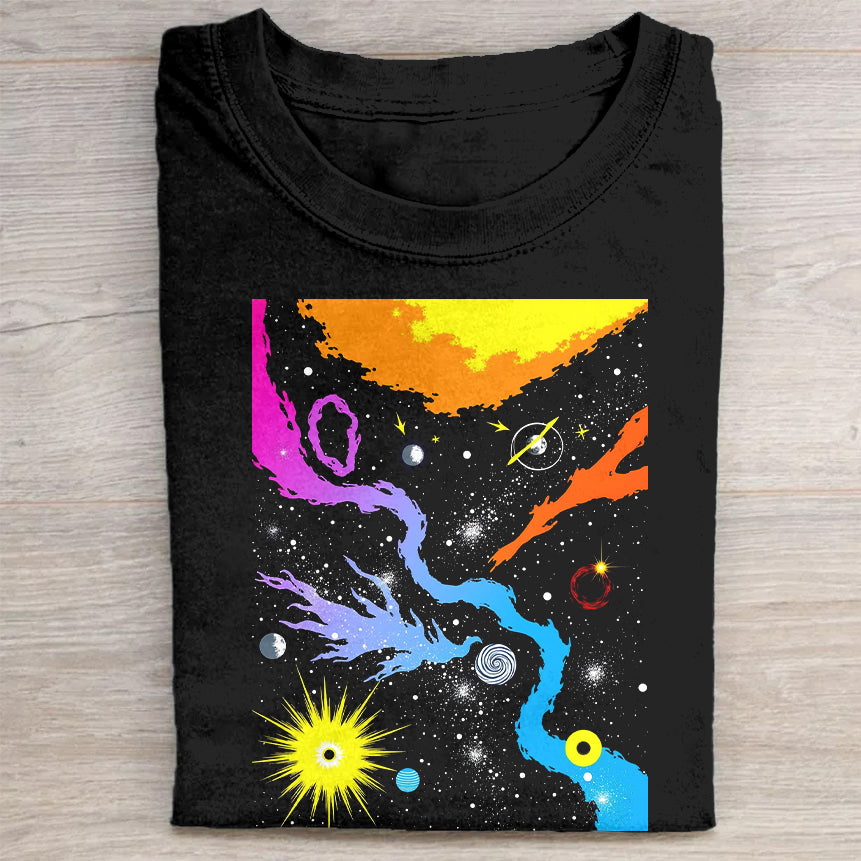 Colorful Galaxy Print Unisex T-Shirt