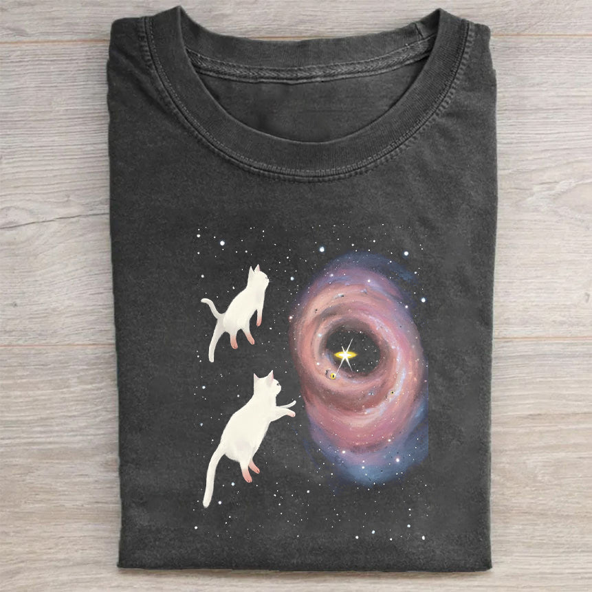 Cats in Space Graphic T-Shirt