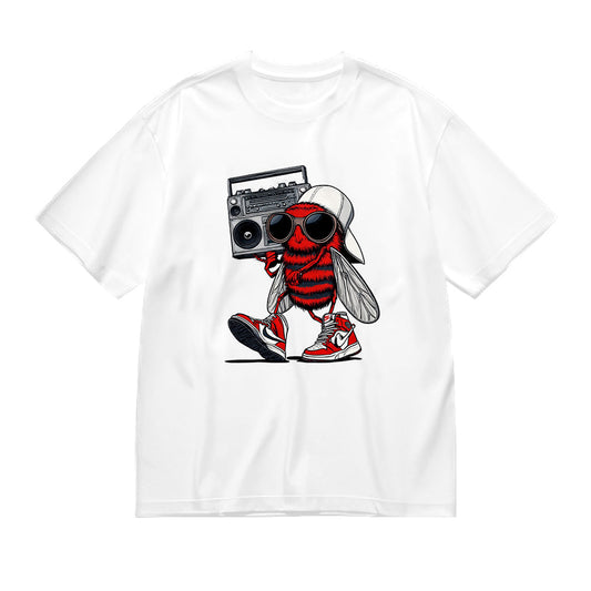 Cute Bee with Boombox Graphic T-Shirt