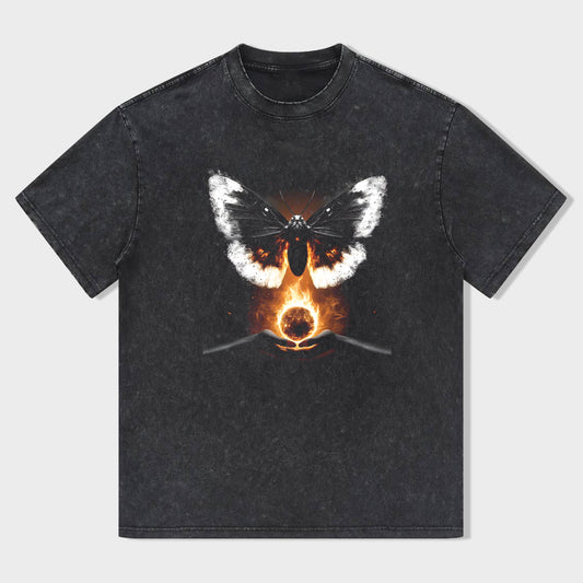 Moth Flame Graphic T-Shirt