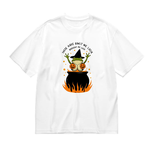 Halloween Witch Cauldron Graphic T-Shirt