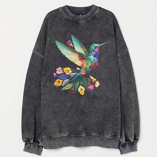 Floral Hummingbird Shirt - heygraff