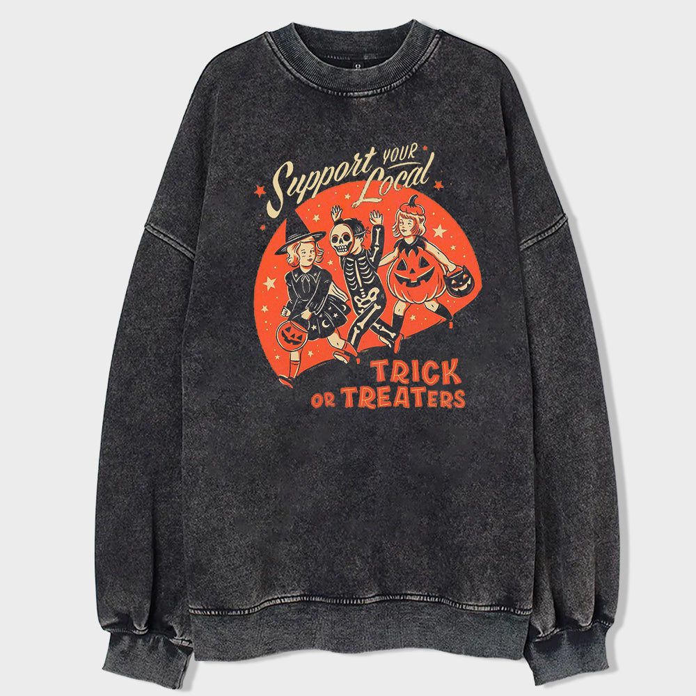 Kid's Home Acid Wash Sweatshirt - heygraff