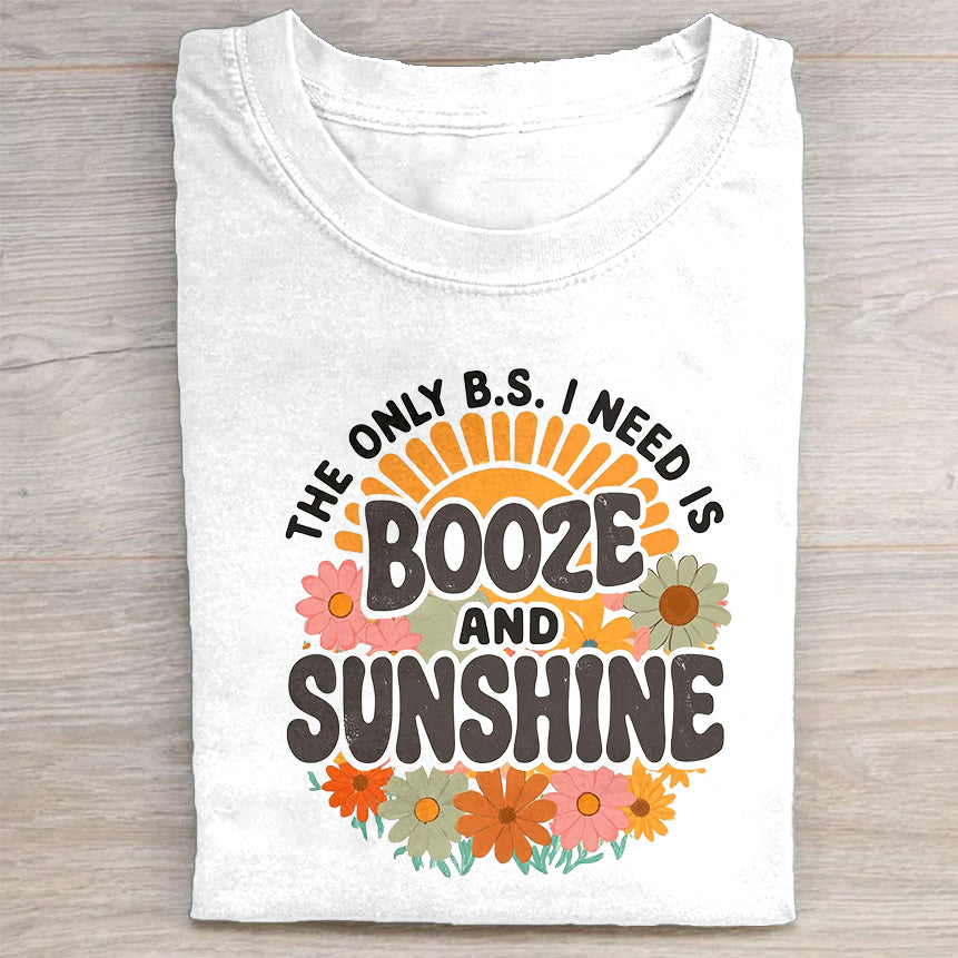 Booze and Sunshine Graphic T-Shirt