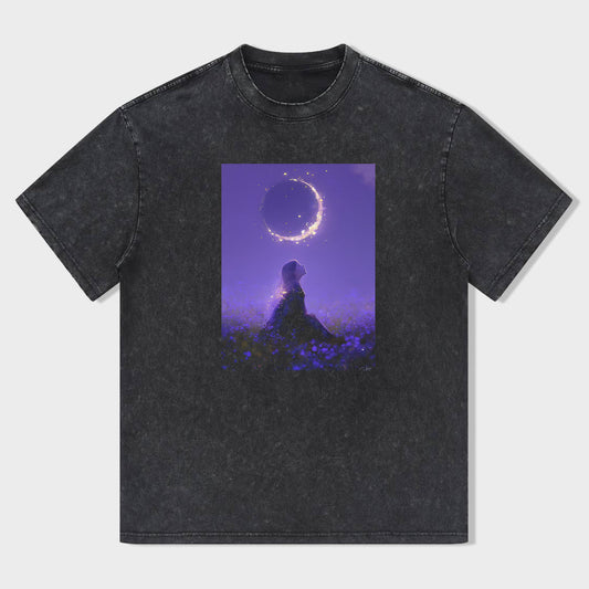 Eclipse Dream Graphic Print Women's Fashion Casual T-Shirt