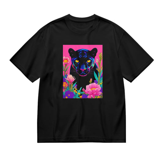 Colorful Panther Graphic T-Shirt
