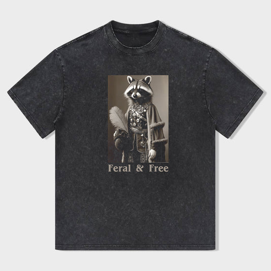Feral & Free Raccoon Graphic T-Shirt