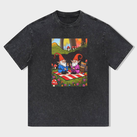 Cute Gnomes Picnic Graphic T-Shirt