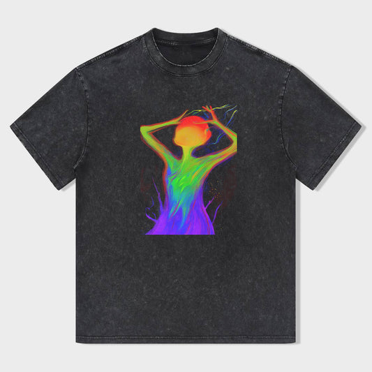Colorful Abstract Art Graphic T-Shirt