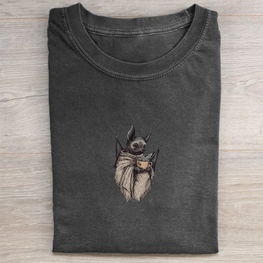 Retro 90s Style Bats Washed Cotton T-shirt