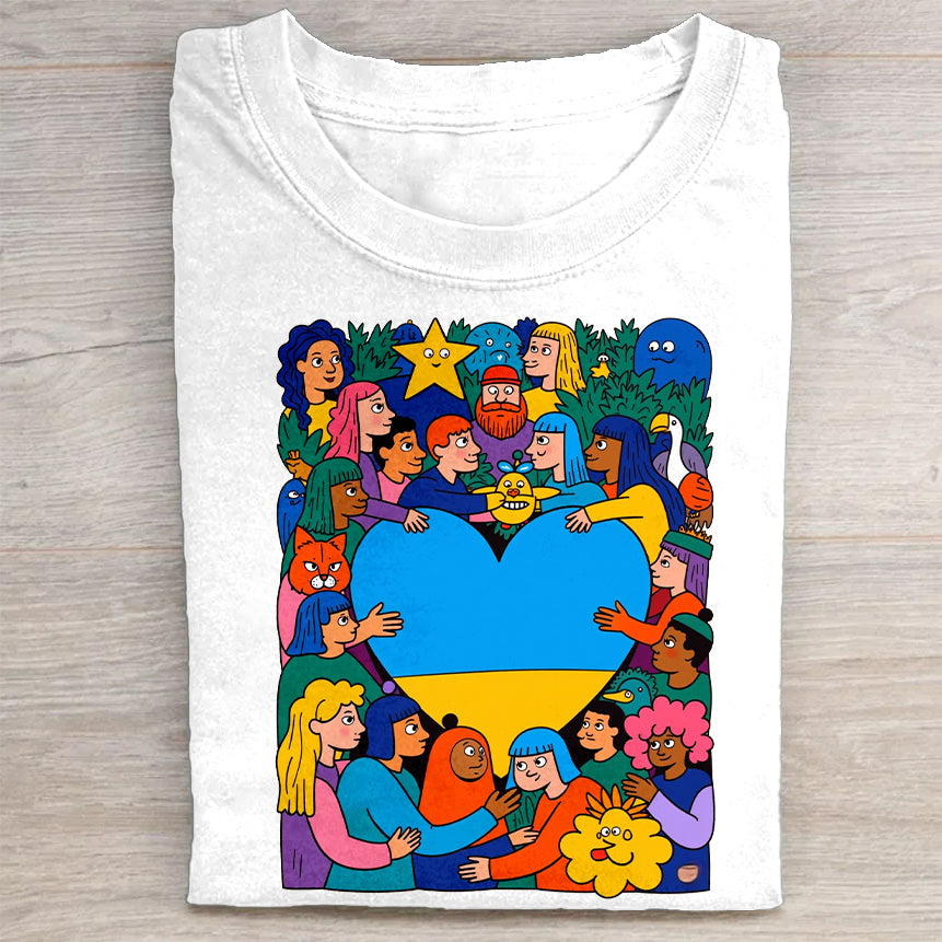 Ukraine Heart Unity T-Shirt