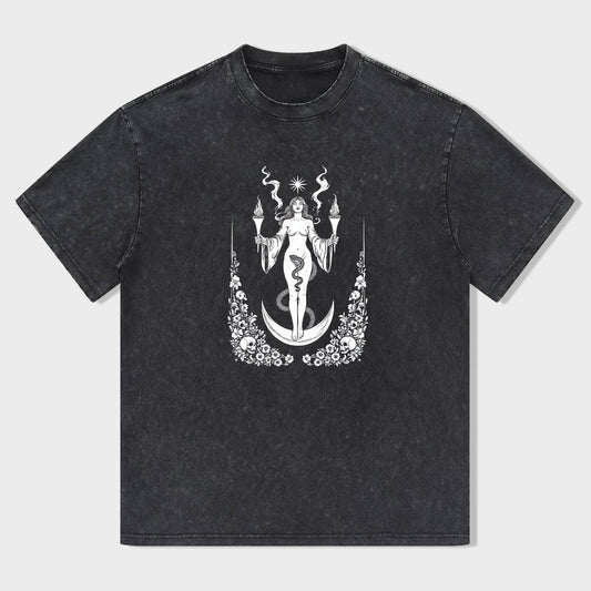 T-Shirt with Intricate Anchor and Mermaid Design for Men Women Unisex Graphic Tee