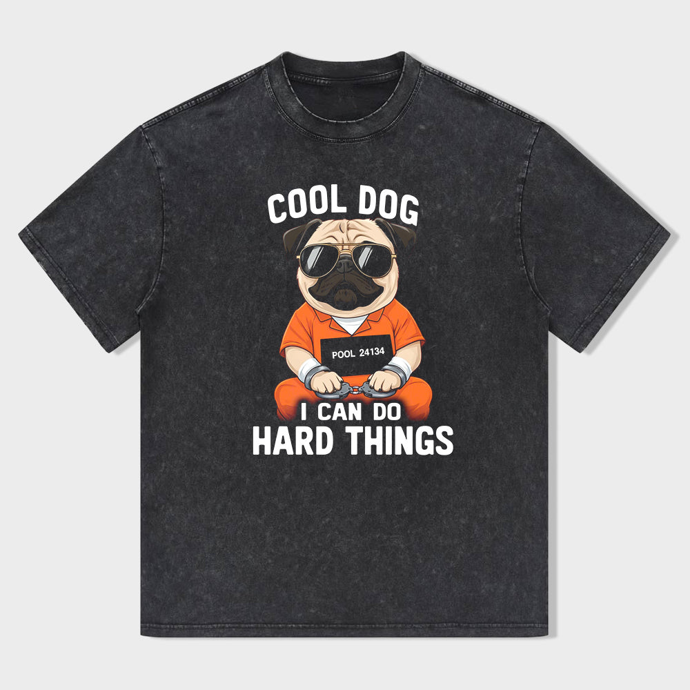 Cool Dog I Can Do Hard Things T-Shirt