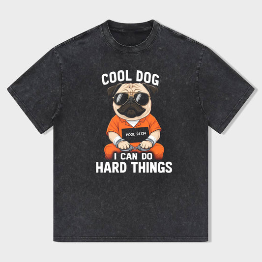 Cool Dog I Can Do Hard Things T-Shirt