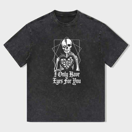 Skull Design Graphic Tee Men's Fashion Casual Short Sleeve T-Shirt