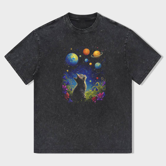 Space Cat Graphic T-Shirt