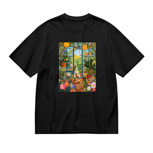 Colorful Garden Window Graphic T-Shirt