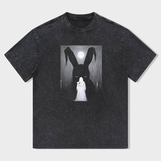 Mystery Rabbit Ghost Graphic T-Shirt