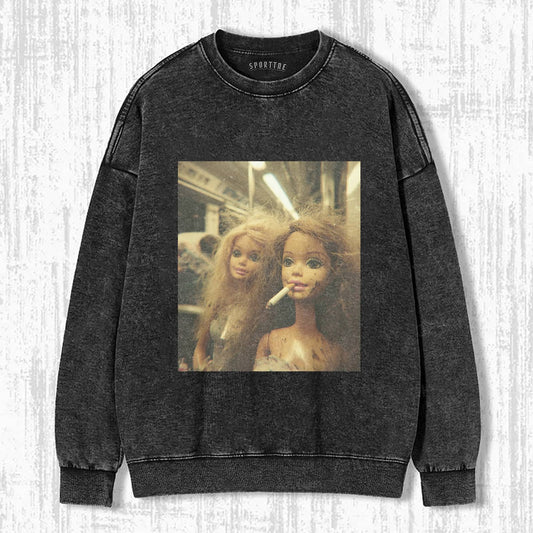 SMOKING BARBIE GIRL SHORT SLEEVED T-SHIRT