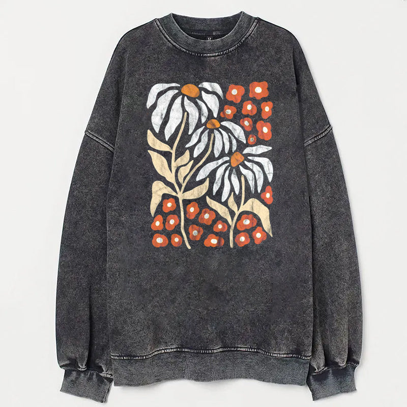 Boho Wildflowers Floral Nature Unisex Sweatshirt - heygraff