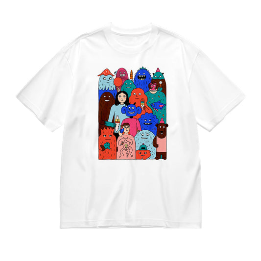 Colorful Monster Friends Graphic T-Shirt