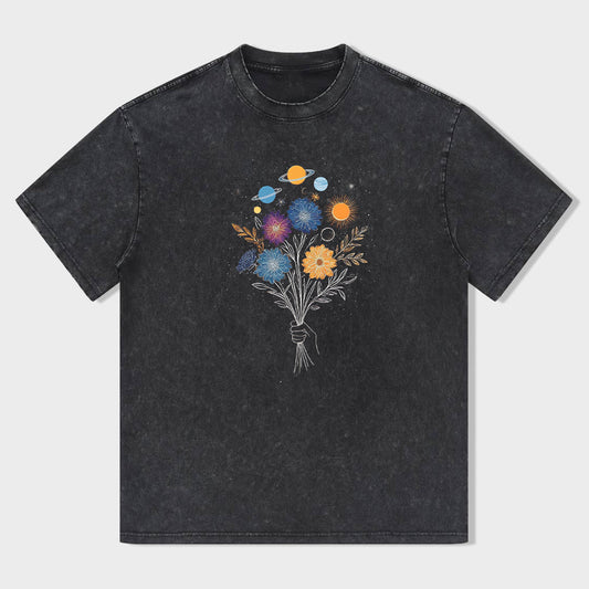 Colorful Floral Bouquet Graphic T-Shirt