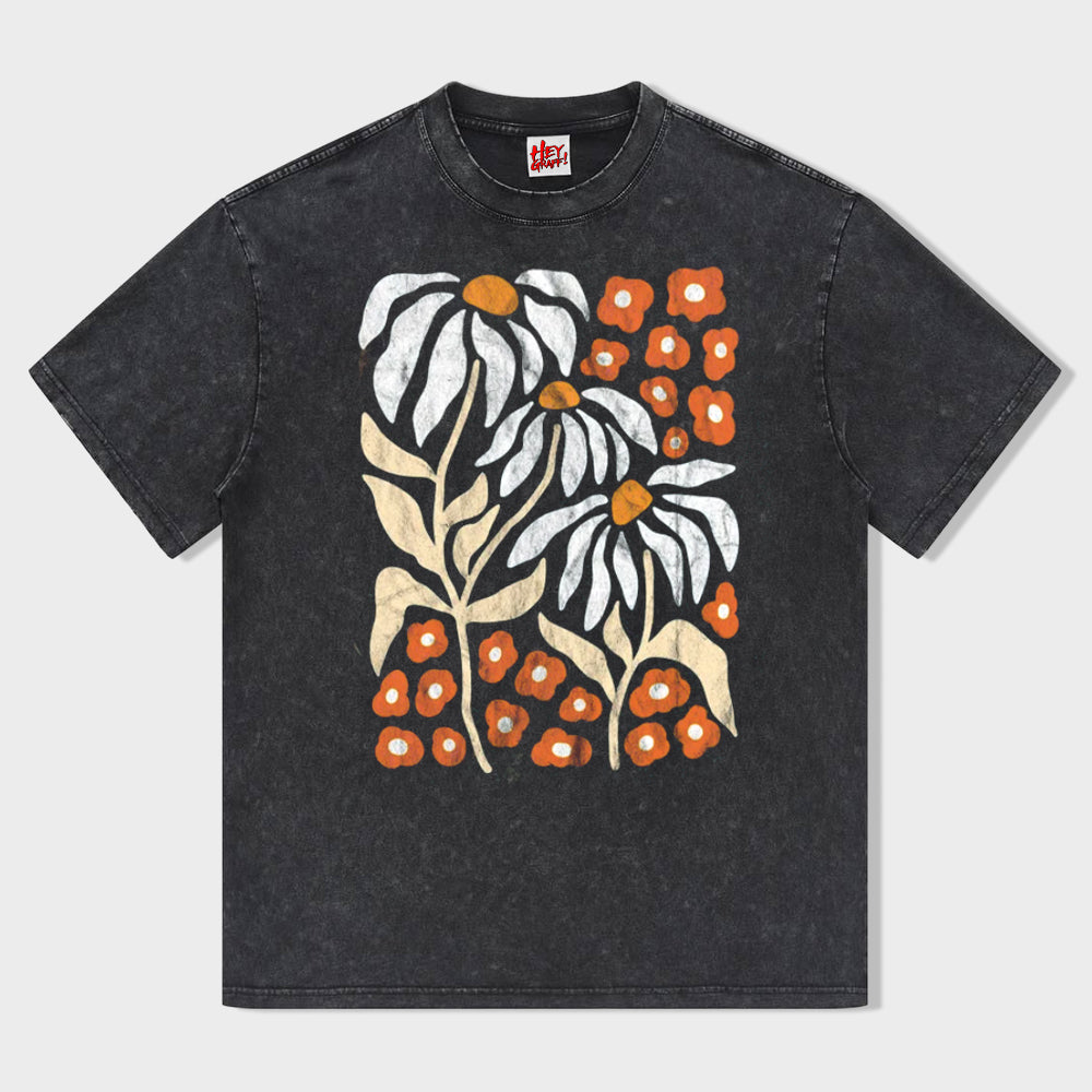 Boho Wildflowers Floral Nature T-shirt - heygraff