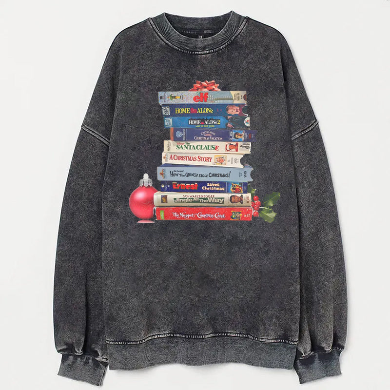 Vintage Christmas Movies Vhs Sweatshirt - heygraff