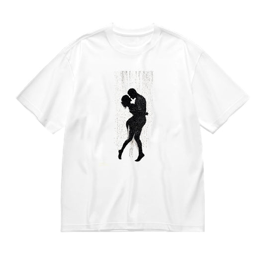 Dancing Couple Silhouette Art Print Casual T-Shirt