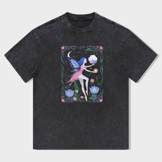 Fairy Garden Print Women's Graphic T-Shirt