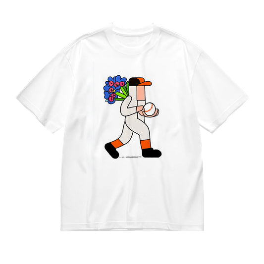 Colorful Cartoon Character White T-Shirt