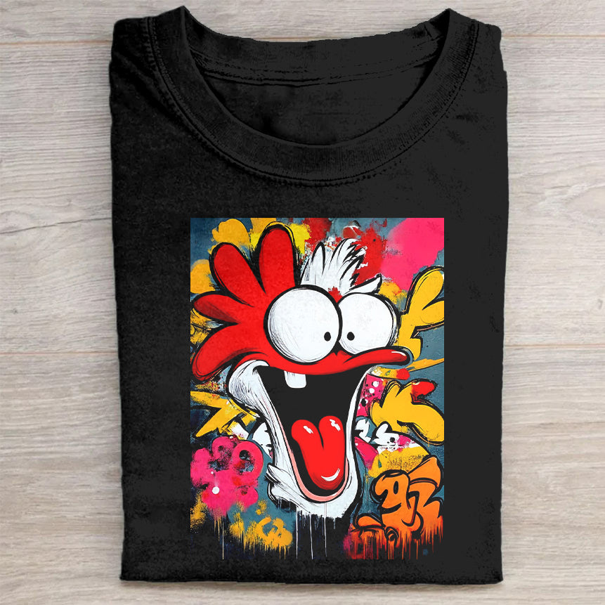 Colorful Cartoon Graphic T-Shirt