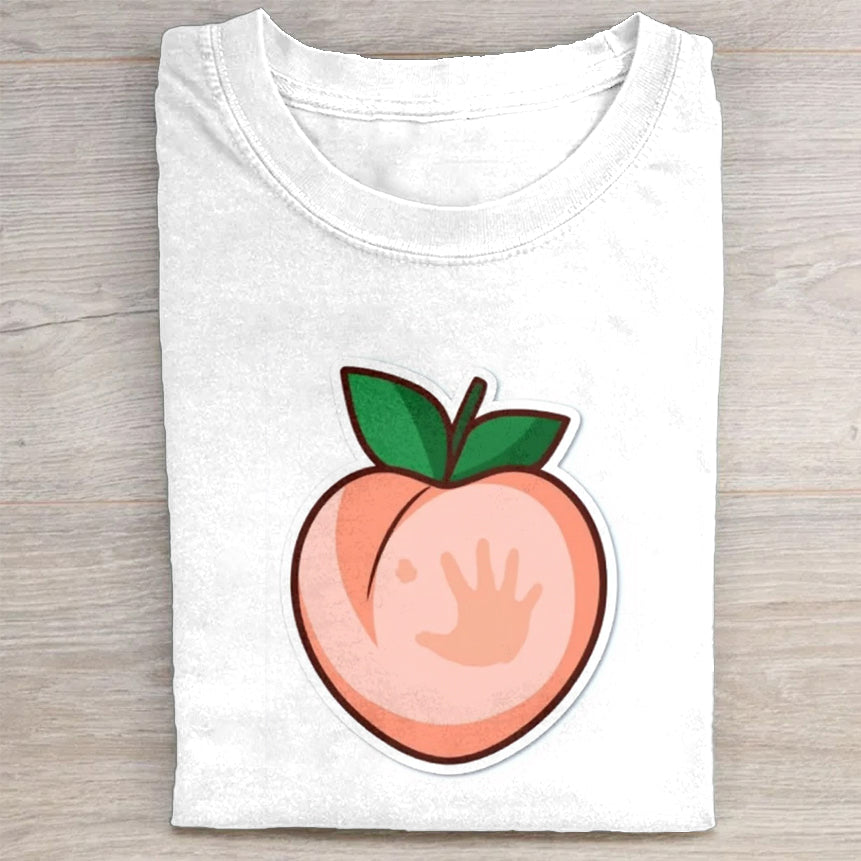 Cute Peach Graphic T-Shirt