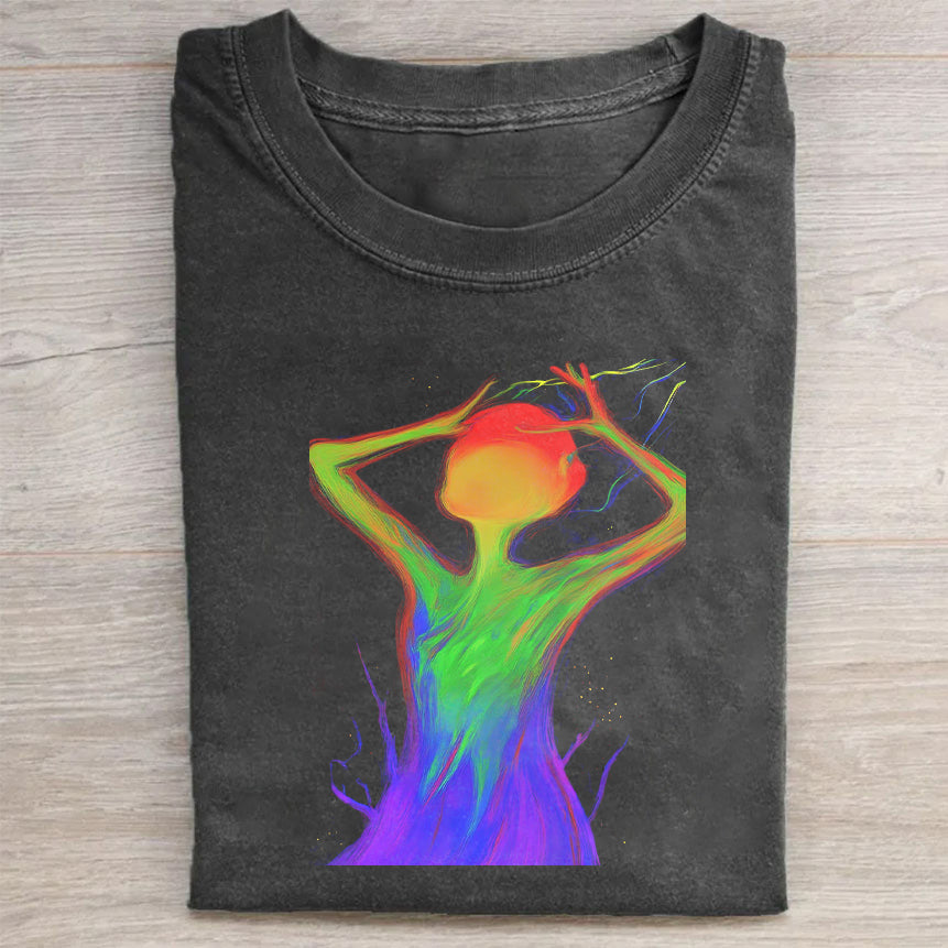 Colorful Abstract Art Graphic T-Shirt
