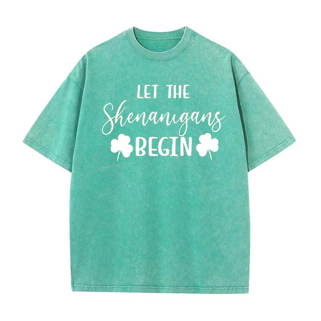 Retro St. Patrick's Day Let the Shenanigans Begin Unisex T-Shirt - heygraff