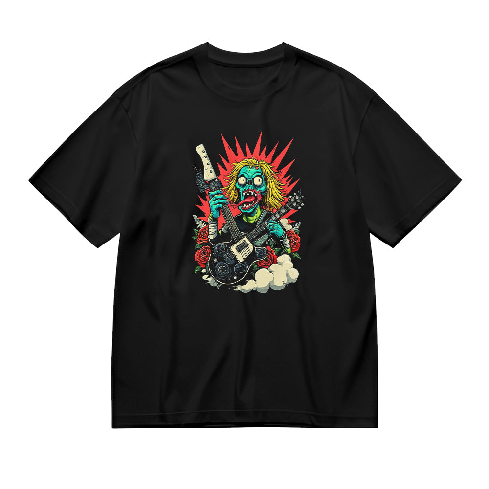 Colorful Punk Rock Zombie Graphic T-Shirt