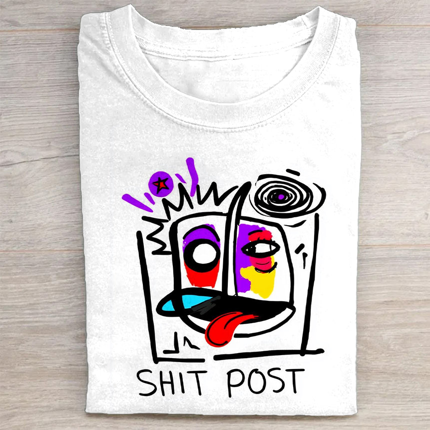 Abstract Art Graphic Tee - Funny Design T-Shirt
