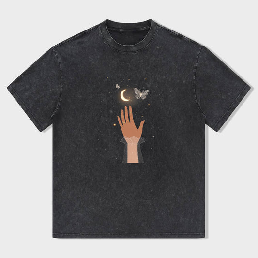 Moon and Stars Night Sky Graphic T-Shirt