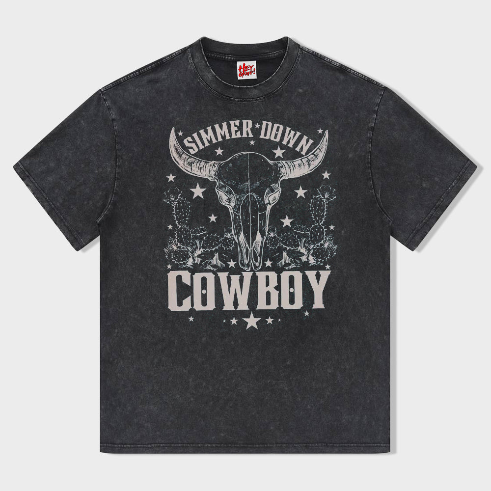 Simmer Down Cowboy Graphic Shirt - heygraff